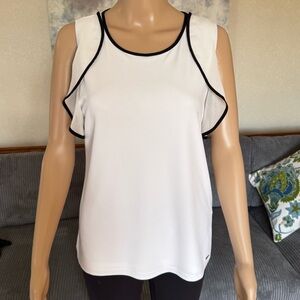 Calvin Klein White Tank Top with Black Accents